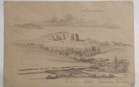Kresba ceruzou - Gánovce – Filice, E. Wallachy, 1900 - stav po odbornom ošetrení