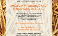 Múzeum v obchoďáku - U nás taká obyčaj Podtatranské múzeum v Poprade Forum Poprad