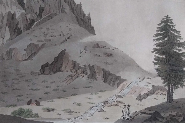 Erasmus Schrött - Vodopád vo Velickej doline, 1799_detail 1799
