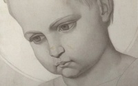 ilustračný obr. DIEŤA KRISTUS - litografia (PM v PP) detail