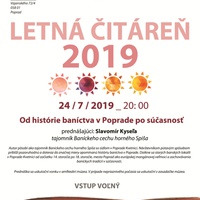 Letná čitáreň 2019 v Podtatranskom múzeu v Poprade