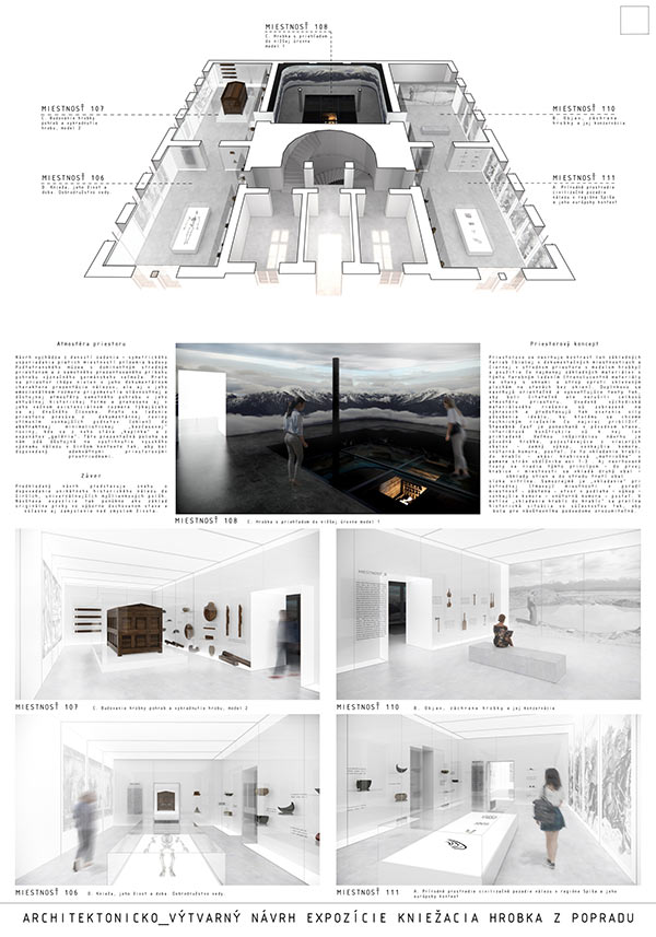 Architektonicko-výtvarný návrh expozície Kniežacia hrobka z Popradu